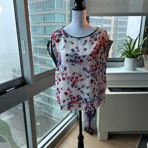 Emporio Armani Summer Top White and Turquoise, Large